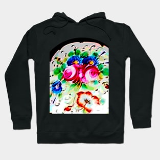 blue and pink flowers Hoodie